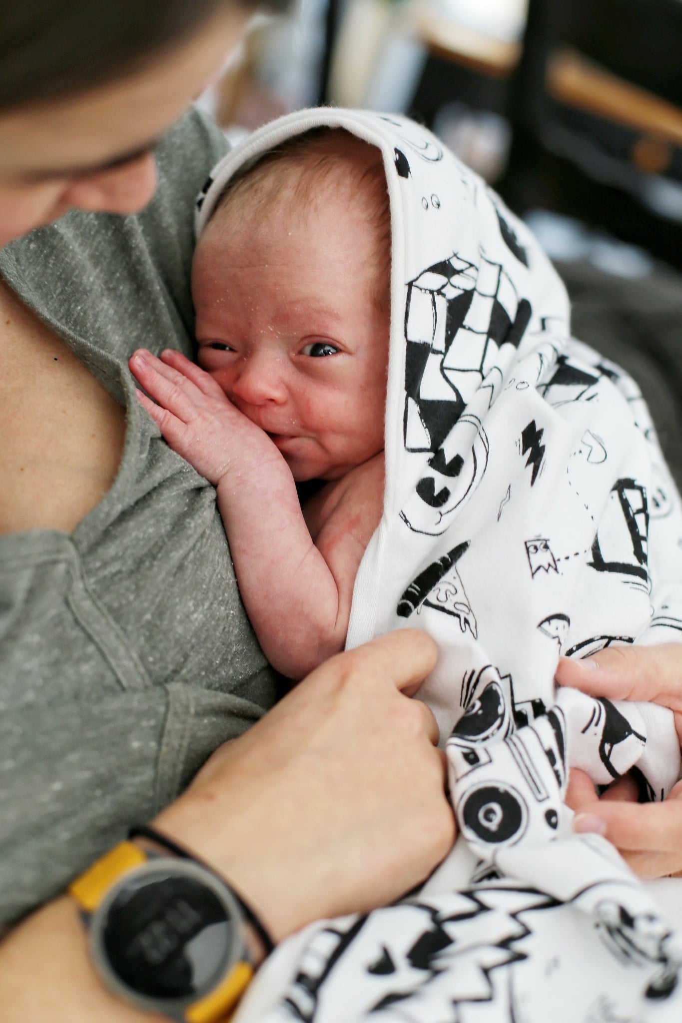 Newborn post bath