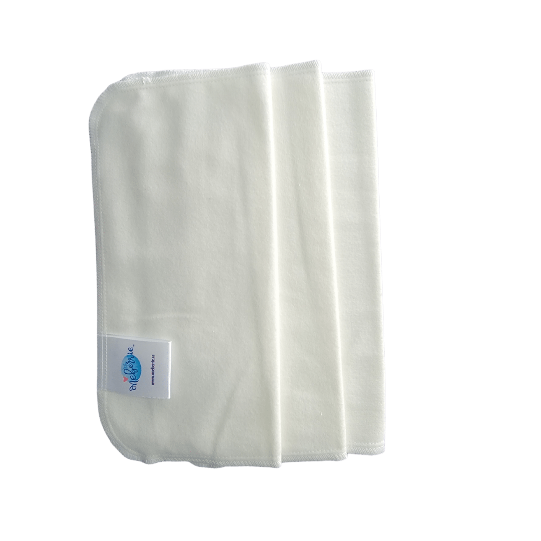 Solid white washcloths