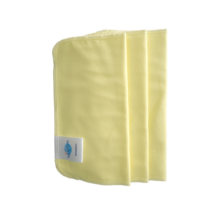 Solid yellow washcloths
